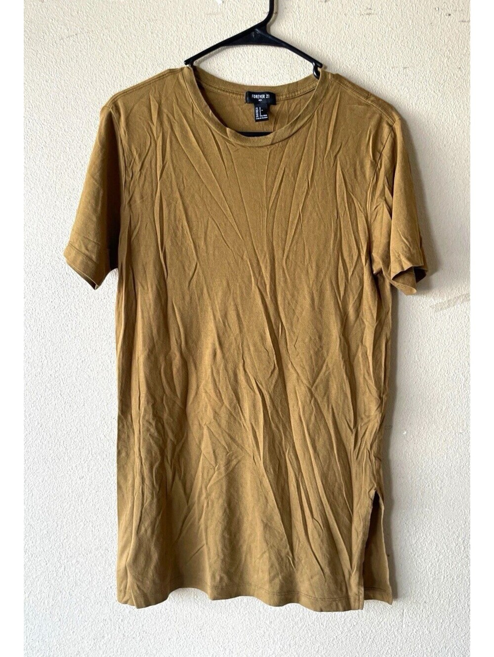 Forever 21 women  Solid Crew Neck Tee S Cotton Knit Short Sleeve tunic